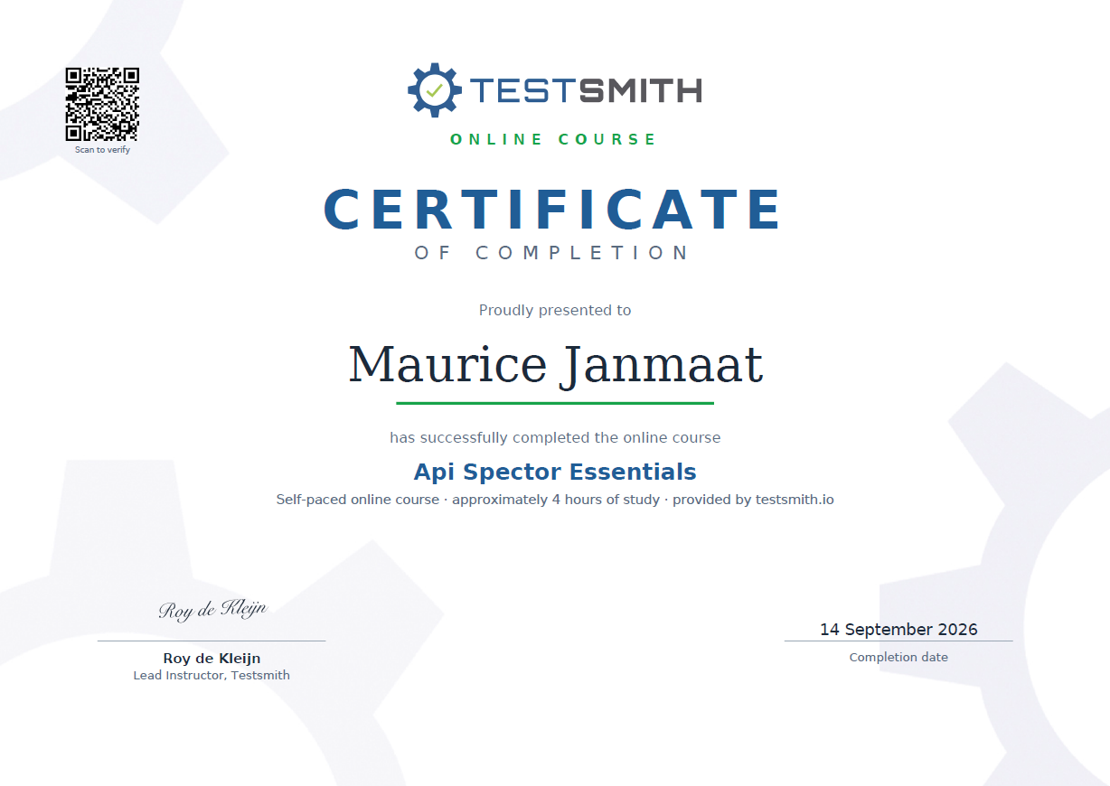 Testsmith API Spector Essentials